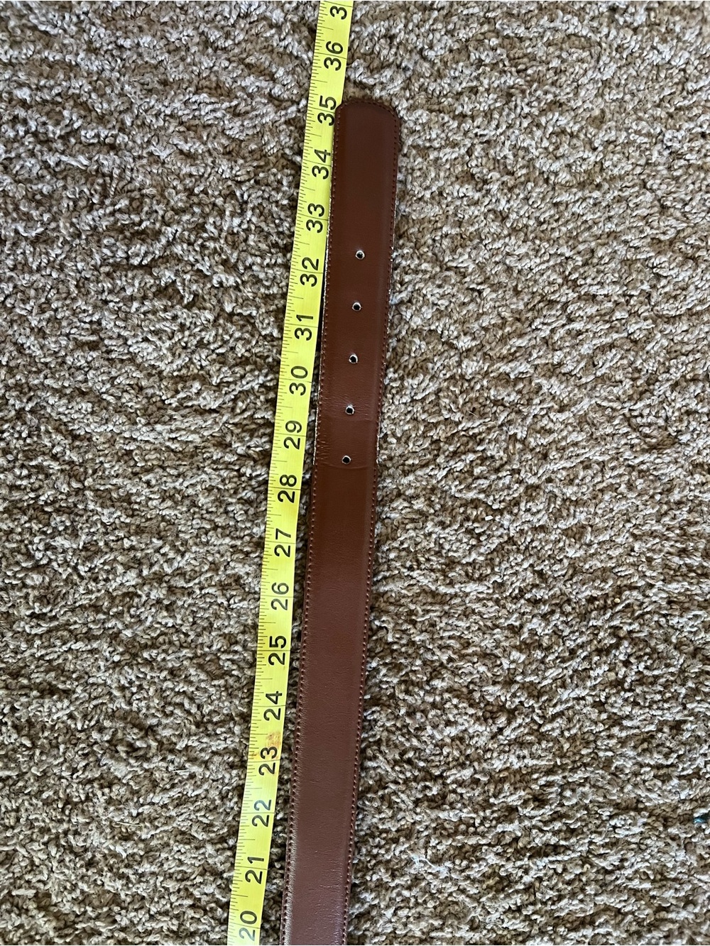 Vintage Anne Klein Tan Leather Belt with Subtle Stitching - Picture 5 of 5